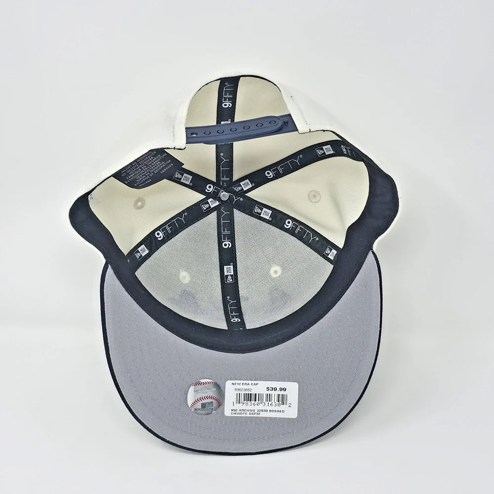 New Era 9Fifty Boston Red Sox MLB White Archive Adjustable Snapback Hat Cap Mens